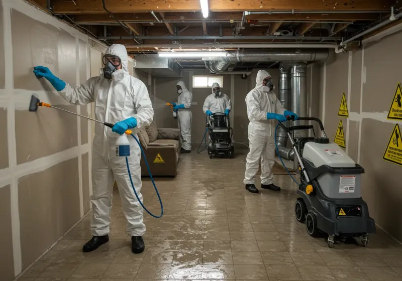 Basement Moisture Removal and Structural Drying process in Makakilo City, HI